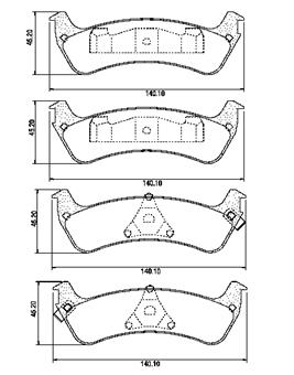 Pastillas de Freno (0350) (140MM) FORD EXPLORER (95/) TRASERA