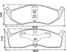 Pastillas de Freno (0448)(165MM) CHRYSLER NEON, STRATUS, GRAND CARAVAN