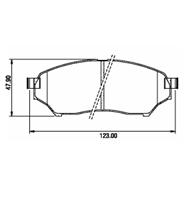 Pastillas de Freno (0729)(123MM) MITSUBISHI MONTERO 1.8 (01/..)