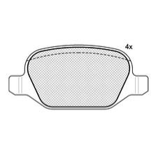 Pastillas de Freno (0666)(95MM) M. BENZ CLASE A 190 / ALFA ROMEO 147 TRASERA