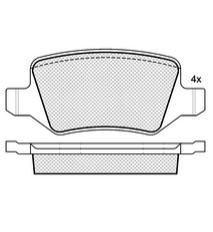 Pastillas de Freno (0742)(95MM) M. BENZ CLASE A 160, 180,170, 190, 210  TRASERA