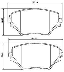 Pastillas de Freno (0754)(123MM) TOYOTA RAV 4
