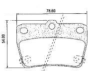 Pastillas de Freno (0788)(78MM) TOYOTA RAV 4 II 1.8, 2.0  (00/..)-CHERY TIGGO T