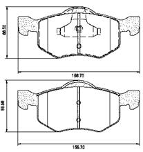 Pastillas de Freno (0765)(156MM) FORD ESCAPE - MAVERICK / MAZDA TRIBUTE