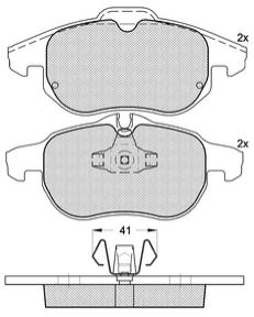 Pastillas de Freno (0797)(155MM) CHEVROLET VECTRA - SIGNUM / SAAB II