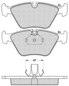 Pastillas de Freno (0907)(155MM) BMW SERIE 3 TOURING-COUPE-CABRIO / X3
