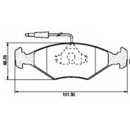 Pastillas de Freno (0315) (151MM) PEUGEOT 504-505 SR/SRD/CAMIONETA (C/SENSOR)