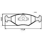 Pastillas de Freno (0320) (151MM) FIAT PALIO C/SENS. ARAÑA GDE-TEMPRA BRASILERO