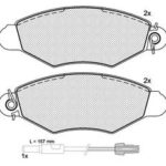 Pastillas de Freno (0734)(130MM) CITROEN XSARA / PEUGEOT 206/ (CON SENSOR)