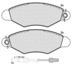 Pastillas de Freno (0734)(130MM) CITROEN XSARA / PEUGEOT 206/ (CON SENSOR)