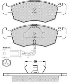 Pastillas de Freno (0679)(151MM) FORD GRANADA 2.0 CL- 2.5 CL DIESEL