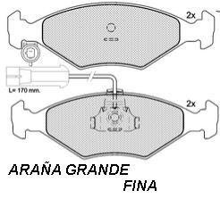 Pastillas de Freno (0645)(151MM) FIAT PALIO - SIENA C/ARAÑA GRANDE Y SENSOR