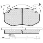 Pastillas de Freno (0607)(105MM)PEUGEOT 306 / RENAULT LAGUNA - BERLINGO TRASERA