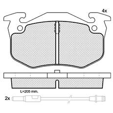 Pastillas de Freno (0607)(105MM)PEUGEOT 306 / RENAULT LAGUNA - BERLINGO TRASERA