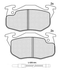 Pastillas de Freno (0483)(104MM) CITROEN AX (C/4 SENS. LARGOS)