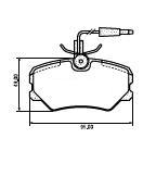 Pastillas de Freno (0379) (95MM) PEUGEOT 306 (GIRLING) / CITROEN 96/97
