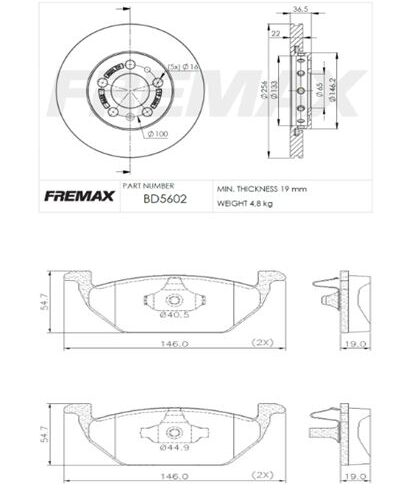 KIT DE FRENO VW BORA- FOX- SURAN/ AUDI (BD5602 + FL-PD/58)