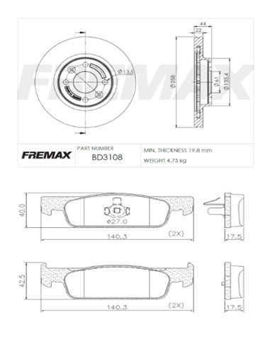 KIT DE FRENO RENAULT LOGAN- SANDERO (BD3108 + FL-PD/1483)