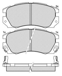 Pastillas de Freno (0417)(127MM) SUBARU IMPREZA- LEGACY 2.0
