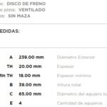 (14070)(239MM) FORD GALAXY/ VW GOL-POLO-SANTANA-QUANTUM