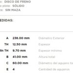 (16040)(236MM) CHEVROLET CORSA 1.3-ASTRA-OPEL/ SUZUKI FUN