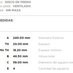 (11090)(240MM) FIAT PALIO - SIENA - UNO TURBO