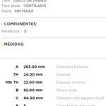 (17000)(263MM) MERCEDES BENZ 180 C/BULONES