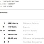 (14006)(252,5MM) FORD FOCUS TRASERO