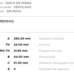 (= MG-157)(13027)(280MM) RENAULT LAGUNA-SCENIC BRASIL-MEGANE