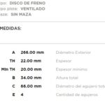 (12091)(266MM) PEUGEOT 307-206 1.6 16V/ CITROEN C3-XSARA