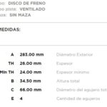 (12094)(283MM) PEUGEOT 207-208-307-308-408-2008-3008/ CITROE