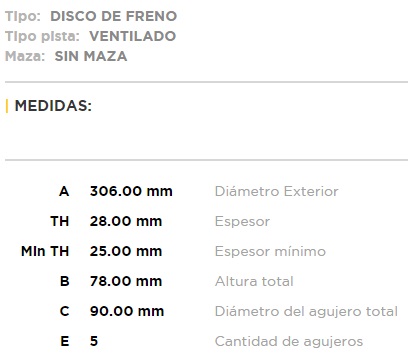 (13029)(306MM) RENAULT MASTER 1.9, 2.0, 2.2, 2.5, 2.8