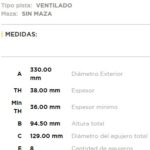 (14092)(330MM) FORD F-4000 (TODOS) (DELANTERO/TRASERO)