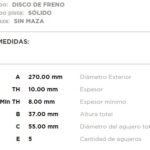 (18014)(270MM) TOYOTA COROLLA 1.8 16V TRASERO