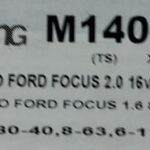 (14008)(280MM) FORD FOCUS 2.0 16V (TRASERO)