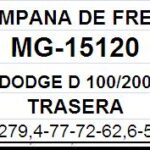 SOLO FUNDICION (15121)(15120)(279,4MM) DODGE D-100, D-200 TR
