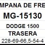 OJO NO SE HACE MAS (15130)(228MM) DODGE 1500