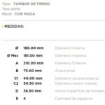 (180MM) VOLKSWAGEN GACEL-SENDA-POLO-GOL-PASSAT-SAVEIRO