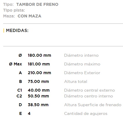 (180MM) VOLKSWAGEN GACEL-SENDA-POLO-GOL-PASSAT-SAVEIRO