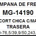 (14190)(180MM) FORD ESCORT C/MAZA CHICA