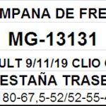 (13131)(180MM) RENAULT 9, 11 SIN PESTAÑA