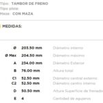 (13150)(203,3MM) RENAULT R19-MEGANE-SANDERO-SCENIC-SYMBOL