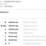 (=MG-553)(13160)(228MM) RENAULT R21, EXPRESS, KANGOO