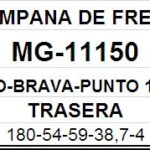 (11150)(180MM) FIAT TIPO-PALIO-BRAVO-PUNTO-TEMPRA-SIENA 1.4