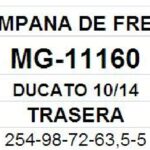 (11160)(254MM) FIAT DUCATO 10-14