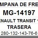 (14197)(280MM) FORD TRANSIT 15 PULGADAS