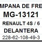 (13121)(228MM) RENAULT R6, R4L/S DELANTERA