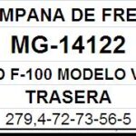 (14122) (279,4MM) FORD F-100 MOD.VIEJO TRASERA
