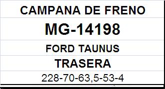 (14198)(228MM) FORD TAUNUS