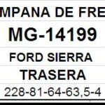 NO VA MAS (14199)(228MM) FORD SIERRA CON AGUJERO PASANTE